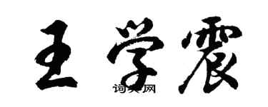 胡问遂王学震行书个性签名怎么写