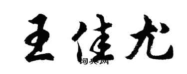 胡问遂王佳尤行书个性签名怎么写