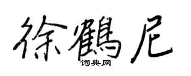 王正良徐鹤尼行书个性签名怎么写