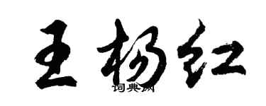胡问遂王杨红行书个性签名怎么写