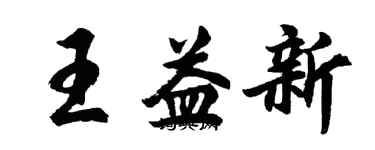 胡问遂王益新行书个性签名怎么写