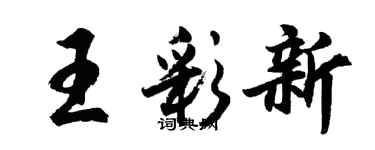 胡问遂王彩新行书个性签名怎么写