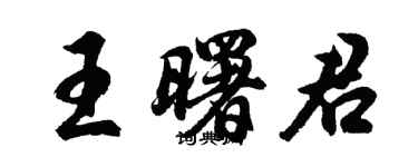 胡问遂王曙君行书个性签名怎么写