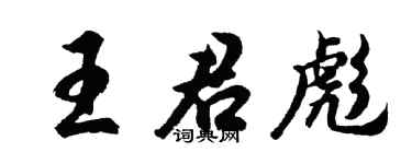 胡问遂王君彪行书个性签名怎么写