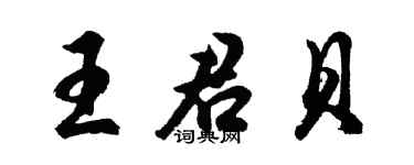 胡问遂王君贝行书个性签名怎么写