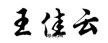 胡问遂王佳云行书个性签名怎么写