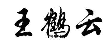 胡问遂王鹤云行书个性签名怎么写