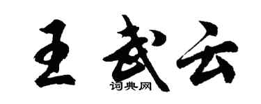 胡问遂王武云行书个性签名怎么写