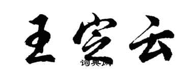 胡问遂王定云行书个性签名怎么写