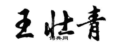 胡问遂王壮青行书个性签名怎么写