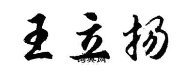 胡问遂王立扬行书个性签名怎么写