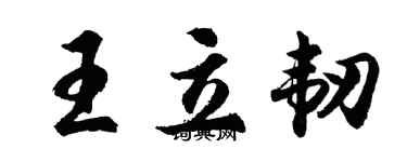 胡问遂王立韧行书个性签名怎么写