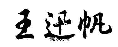 胡问遂王迅帆行书个性签名怎么写