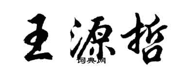 胡问遂王源哲行书个性签名怎么写