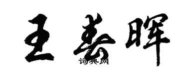 胡问遂王春晖行书个性签名怎么写