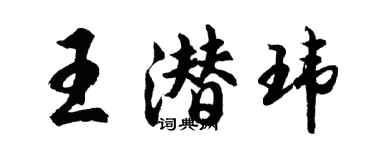 胡问遂王潜玮行书个性签名怎么写