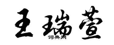 胡问遂王瑞萱行书个性签名怎么写