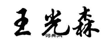 胡问遂王光森行书个性签名怎么写