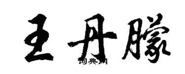 胡问遂王丹朦行书个性签名怎么写