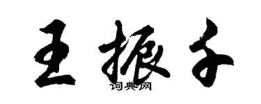 胡问遂王振千行书个性签名怎么写