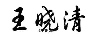 胡问遂王晓清行书个性签名怎么写