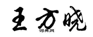 胡问遂王方晓行书个性签名怎么写