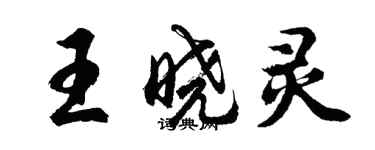 胡问遂王晓灵行书个性签名怎么写