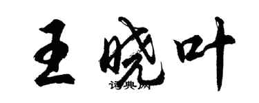 胡问遂王晓叶行书个性签名怎么写