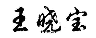 胡问遂王晓宝行书个性签名怎么写