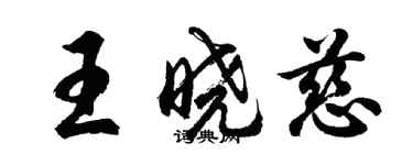 胡问遂王晓慈行书个性签名怎么写
