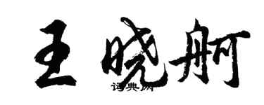 胡问遂王晓舸行书个性签名怎么写