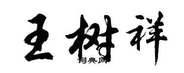 胡问遂王树祥行书个性签名怎么写