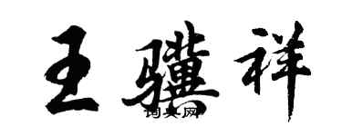 胡问遂王骥祥行书个性签名怎么写