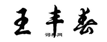 胡问遂王丰春行书个性签名怎么写