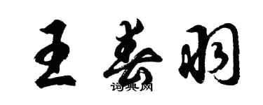胡问遂王春羽行书个性签名怎么写