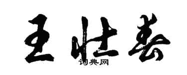 胡问遂王壮春行书个性签名怎么写