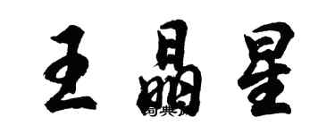 胡问遂王晶星行书个性签名怎么写