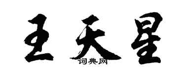 胡问遂王天星行书个性签名怎么写