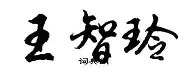 胡问遂王智玲行书个性签名怎么写