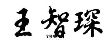 胡问遂王智琛行书个性签名怎么写