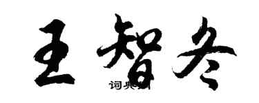 胡问遂王智冬行书个性签名怎么写