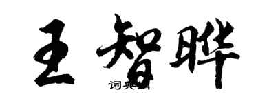 胡问遂王智晔行书个性签名怎么写