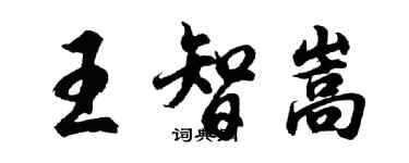 胡问遂王智嵩行书个性签名怎么写