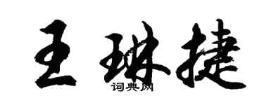 胡问遂王琳捷行书个性签名怎么写