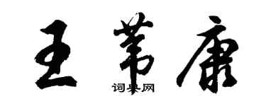 胡问遂王苇康行书个性签名怎么写
