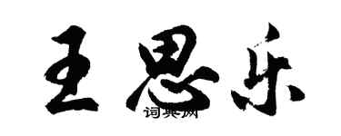 胡问遂王思乐行书个性签名怎么写