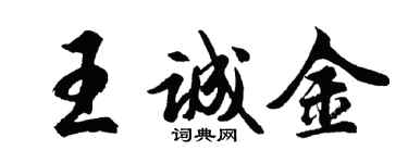 胡问遂王诚金行书个性签名怎么写