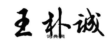 胡问遂王朴诚行书个性签名怎么写