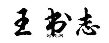 胡问遂王书志行书个性签名怎么写