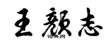 胡问遂王颜志行书个性签名怎么写